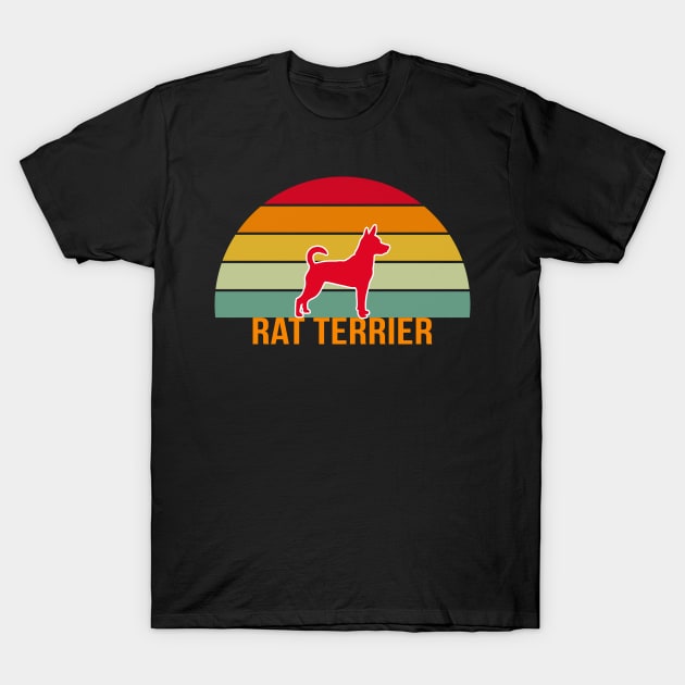 Rat Terrier Vintage Silhouette T-Shirt by khoula252018